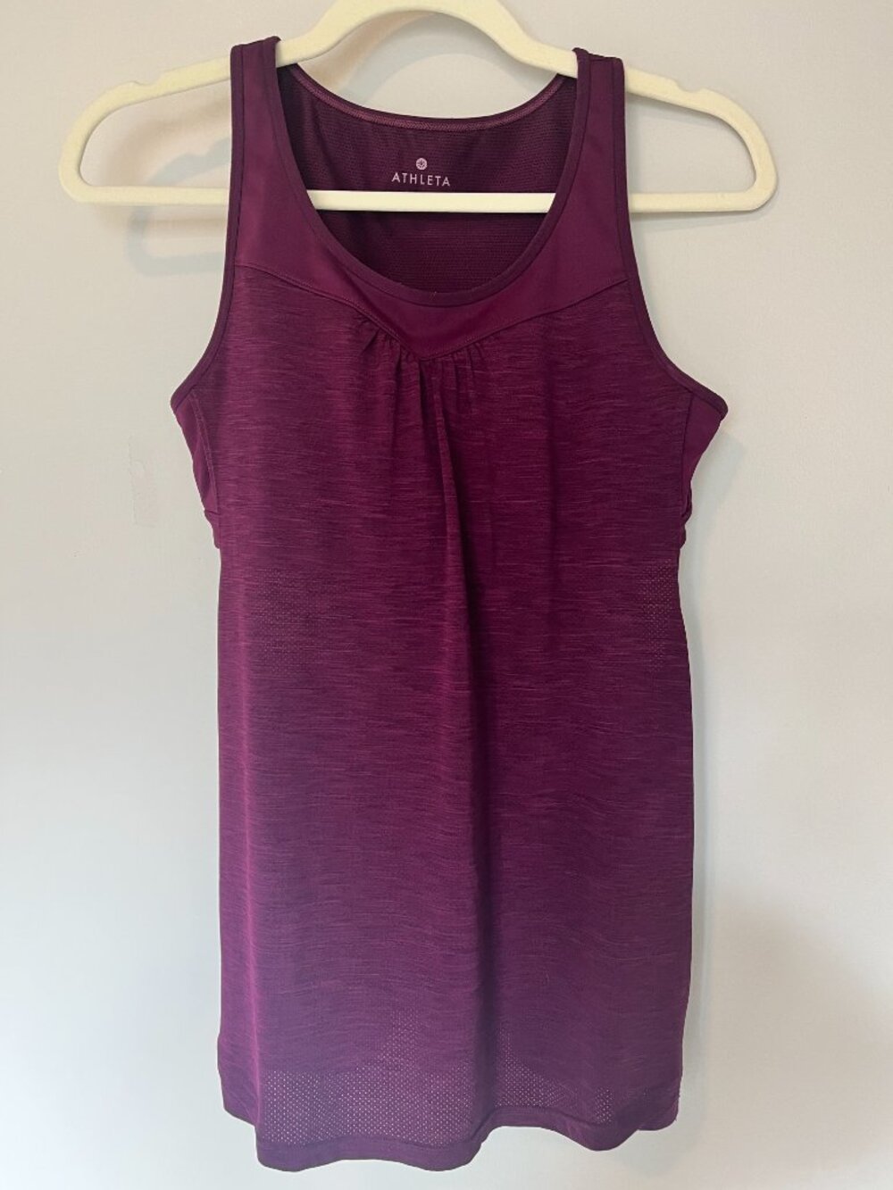 Athleta Purple Mesh Racerback Tank Top Athletic Workout Size M